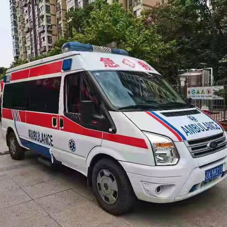 大城长途救护车护送病人返乡